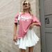 Dopamine Retro Loose Versatile Stylish Print 100% Cotton Elegant European And American Short Sleeve T-Shirt Trend_ecoleips.com