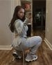Women's Spring And Autumn Street Casual Long Sleeve Hooded Short Top Multi-Pocket Flared Pants Sports Suit_ecoleips.com