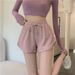 Women's High-Waisted A-Line Athletic Shorts plus Size Loose Casual Fitness Running Thin Summer Wide Leg Pants_ecoleips.com