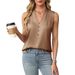 Aria Basics Aria Basics In-stock Women's Satin Vest Spring Summer, New European And American Fashion, Buttoned Knitted Tank Top For Women_ecoleips.com