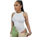 Women's Clothing Solid Color Vest Jumpsuit Fashionable All Match Crater Design_ecoleips.com