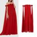 Women's Clothing dress new one shoulder three dimensional flower splicing off shoulder sexy long pleated skirt for women_ecoleips.com