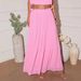 2026 Spring New European American Women's Fashion Sexy Hollow Pleated Halter Top And Stylish Skirt Set For Women_ecoleips.com
