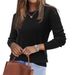 Women's Clothing Soft Wool Blend Round Neck Sweater - Comfortable Casual Pullover For Men & Women, Lightweight & Breathable, Versatile For All Seasons_ecoleips.com