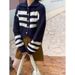 2026 Early Spring Fashionable Collar-Neck Cardigan With Slimming Effect Versatile Retro Loose-Fitting Women's Sweater_ecoleips.com