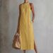 Women's Solid Color Long Shirt Casual Fashion Dress American Style Loose Fit_ecoleips.com