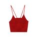 3th Morning Layering Essential Korean Style V-Neck Slim Fit Short Knit Camisole ZY2833_ecoleips.com