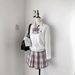 Original JK Uniform Embroidered Solid Color Japanese-style Original Sweater, Knitted Vest, V-neck, School-style,_ecoleips.com