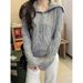 Women's Korean Style High Neck Cable Knit Sweater Solid Color Casual Loose Fit Thick Top for Autumn Winter_ecoleips.com