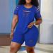 Women's Clothing Burning Flower Cutting Short Sleeved T Shirt Pants Two Piece Suit_ecoleips.com