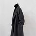 Double-sided Cashmere Coat, New Black And Gray Loose Medium And Long High-end Woolen Coat._ecoleips.com