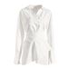 Aria Basics Aria Basics Independent High-end European American Ins-style Irregular Shirt Dress With Niche Design, Vintage Loose Fit,_ecoleips.com