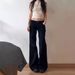 Black Micro-flared Jeans For Women, 2025 Summer New High Street Low-waist Petite Non-tight-fitting Bootcut Floor-length_ecoleips.com