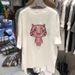 Women's round Neck Short Sleeve T-Shirt Cartoon Tiger Print Loose Versatile Sweet Style New Arrival_ecoleips.com