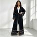 Islamic Abaya Kaftan Dubai Arabic Fashion Muslim Dress Caftan Marocain Eid Cardigan Ramadan Elbise Robe Femme Rhinestone Gowns_ecoleips.com
