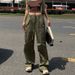 Women's Clothing Street Casual Loose Slim Straps Multi Pocket Trendy Straight_ecoleips.com
