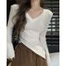 This Is A Versatile And Niche Long-Sleeved Top With An Irregular Pleated Design That Can Hide Flaws And Make You Look Sl_ecoleips.com