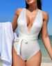 Aria Basics 2024 New European And American One-Piece Swimsuit, In-Stock For Cross-Border Sales, Solid Color Tight-Fitting Backless_ecoleips.com