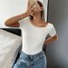 Voya Women's White Lace Backless Short Sleeved T-shirt With Slim Fit And Inner Top For Women_ecoleips.com