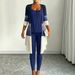 Milk Silk Women's Three Piece Set Striped Color Blocked Irregular Cardigan Camisole Pants Cross Border Exclusive Europe & America_ecoleips.com