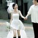 Fashionable Satin Mini Dress With A Front Short Back Long Design, Suitable For Engagement Ceremonies, Outdoor Travel_ecoleips.com
