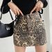 European And American Niche Hot Girl Leopard Print A Line Sexy Hip Skirt Autumn New High Waist Denim Skirt_ecoleips.com