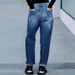 Women's Clothing New Models Women's Washed Denim Trousers Simple Fashion Casual Daily_ecoleips.com
