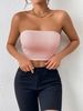 Women's Sexy Navel Baring Tube Top One Piece Strap Vest Outerwear Wrap Cross Style European American Hot Fashion_ecoleips.com