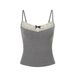 1pcs Women Knitted Crop Tops Solid Laces Sling Tops Knitwear Tank Top Girls Sexy Slim Camisole Sweet Short Vest With Padded Cups_ecoleips.com