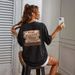 Women's Casual Loose T-Shirt Round Neck Short Sleeve Printed Simple Sports Top Style_ecoleips.com