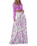 2025 Women's New Printed Casual With Turn-down Collar Sexy Tie Shirt And High-waisted Wide-leg Pants Two-piece Set_ecoleips.com