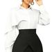 Women's Casual Versatile Solid Color Long Sleeve Shirts European American Style Spring Autumn Fashion Top_ecoleips.com