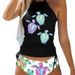 Yilin 2023 Women's Conservative Print Bikini European American Style Colorful Two Piece Swimsuit Biki_ecoleips.com