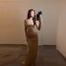 Women Sexy Trendy Hot Girl Asymmetrical Shoulder Rhinestone Decorated Casual Party Dress New Arrival_ecoleips.com