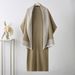 Early Autumn Women's Knit Set ElegantCape Poncho Solid Dress Viscose Blend Office Wear Lightweight Layered Outfit (Beige/Black/Khaki/Camel One Size)_ecoleips.com