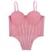 Women's Clothing Pleated Design Herringbone Bra High End Outer Wear Bra With Cup Pads Body Shaping Sling_ecoleips.com