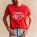 Women's Clothing French Retro Ladies Red Cotton T Shirt Summer Short Sleeve Loose Letter Print Top Elegant Casual T Shirt_ecoleips.com