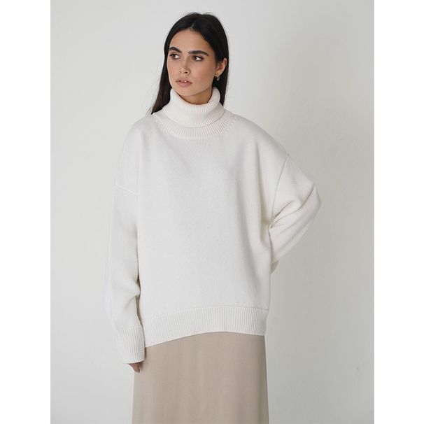 Aria Basics Aria Basics European And American Station Women's Knitwear 2024 Autumn New Casual Loose Pullover Base Sweater For Women_ecoleips.com