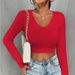 2026 Women's Knitted Sweater, Long Sleeve, Short Sleeve, Women's Pink Knitted Top_ecoleips.com