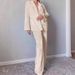 Spring Summer New European American Comfortable Soft Gold Diamond Velvet Sleeve Long Pants Pajama Set Cross-Border_ecoleips.com