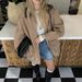 Women's Clothing Spring Lapel Loose Waist Workwear Windbreaker Jacket Women's Mid Length Functional Wind Top Jacket_ecoleips.com
