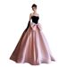 Women's Clothing Evening Dress High End Luxury Niche Black Adult Ceremony Birthday Party Bow Pink Dress_ecoleips.com
