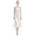 Cross-border Plus-size Camisole Nightgown For Women, Summer Ladies' Ice Silk Nightdress, Sexy Long Skirt With Slit_ecoleips.com