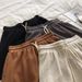 Women's Clothing Solid Color Sports Wide Leg Shorts For Women Summer New High Waist Loose Straight Casual Three Quarter Shorts Hot Pants_ecoleips.com