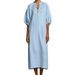 2026 New Spring/Summer European And American Cross-Border Independent Station Women's Solid Color Cotton-Linen Loose_ecoleips.com