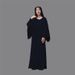 2025 Muslim Women's Clothing Dubai Abaya Black And White Two-Piece Set Islamic Arabic Robe_ecoleips.com