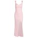2025 Summer New Fashion Elegant Sleeveless Backless Tie Slim Fit Split Dress For Women_ecoleips.com
