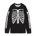 Unisex Long Sleeve Crew Neck Sweatshirt Hip Hop Retro American Streetwear Thin Casual Loose Fit for Couples 2025 Cross Border Fashion_ecoleips.com