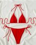 Women's Clothing New Sexy Big Breast Bikini Small Fresh Swimsuit Female Gathered Slim Small Chest Split Swimsuit_ecoleips.com