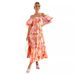 2026 Spring/Summer New European And American Style Slim-Fit Backless Off-Shoulder Printed Short-Sleeve Dress For Women_ecoleips.com